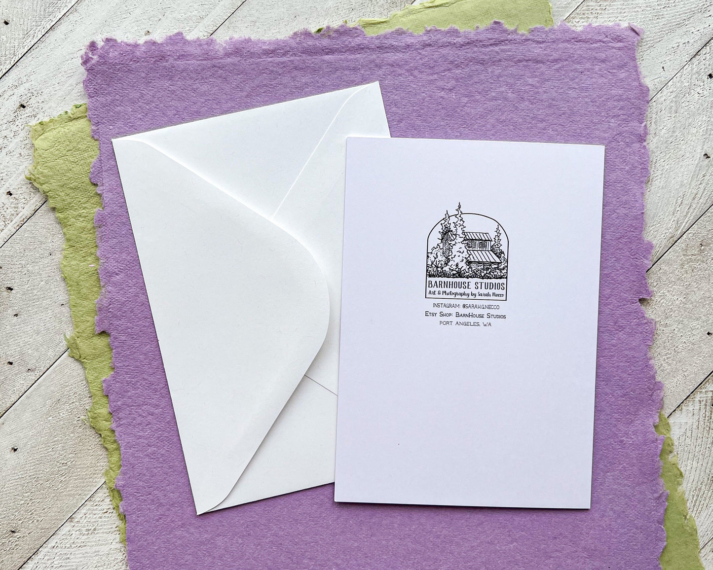 Sea to Summit Sunset Greeting Card, 4"x5.5" Blank Card & White Envelope