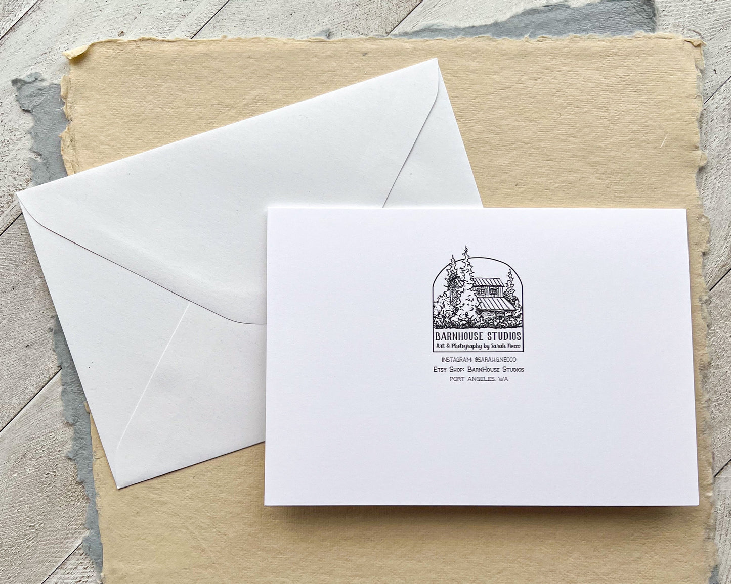 Rialto Beach Greeting Card, 4"x5.5" Blank Card and Envelope, Watercolor Art Print, Olympic Peninsula WA
