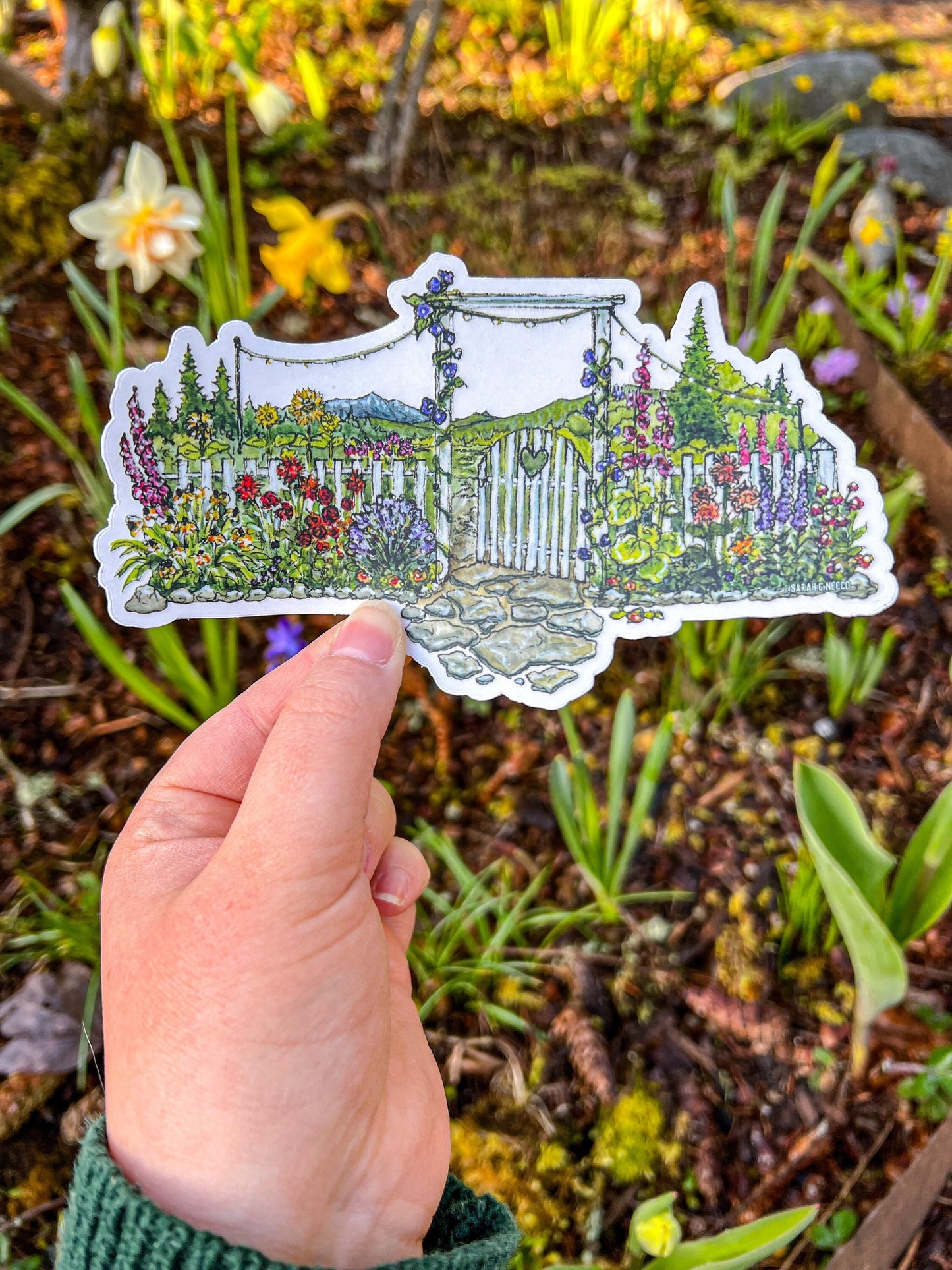 "I’d Rather Be In My Garden", 3” Vinyl Die Cut Sticker