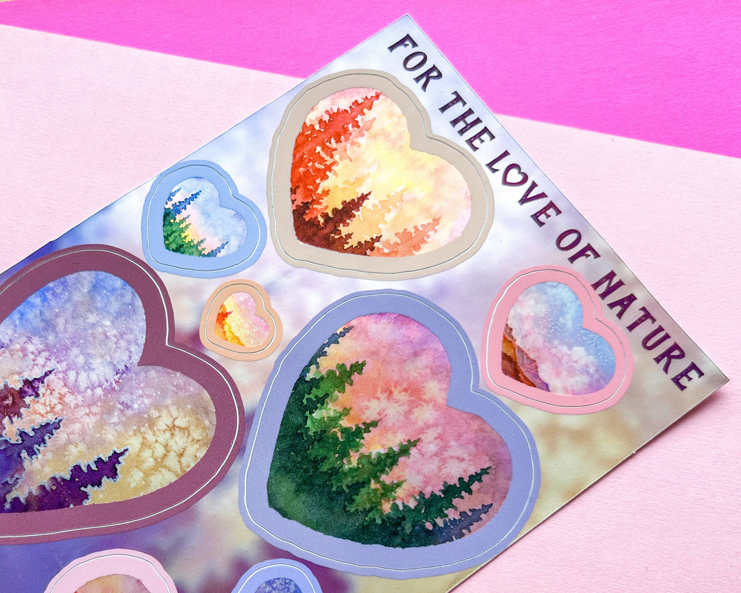 For the Love of Nature Sticker Sheet, Matte Metallic Vinyl