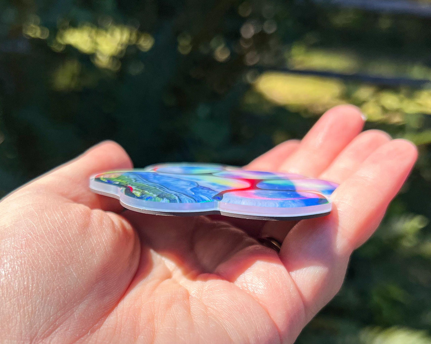 Northern Lights Adventure Dog Paw, 3” Acrylic Magnet