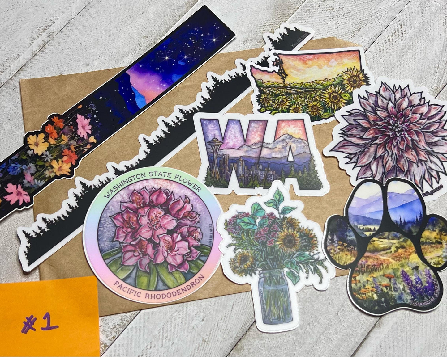 STICKER SET Bundle #1, Waterproof & Dishwasher Safe, Various sizes, styles, and designs!