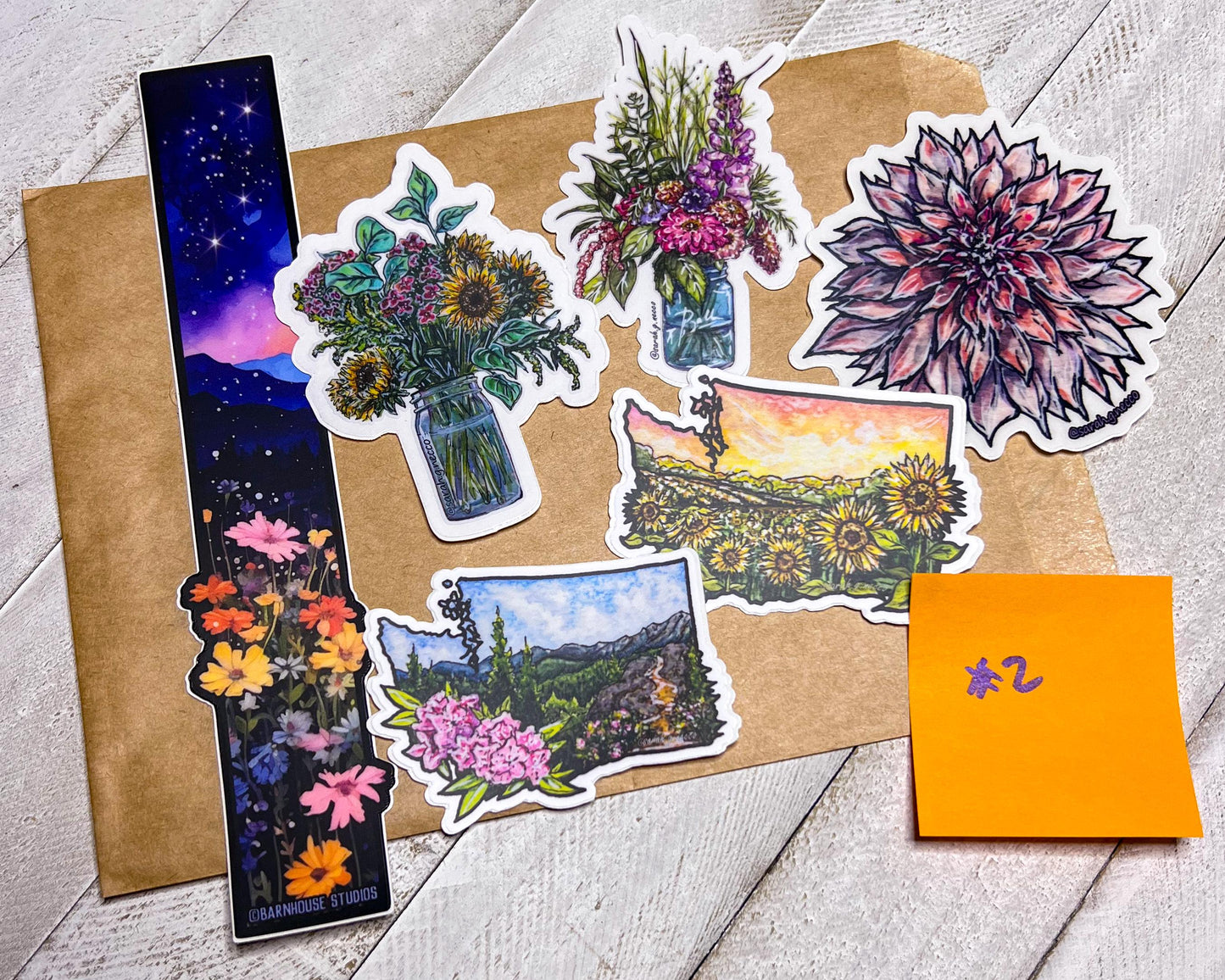 STICKER SET SALE! Bundle #2, Waterproof & Dishwasher Safe, Various sizes, styles, and designs!