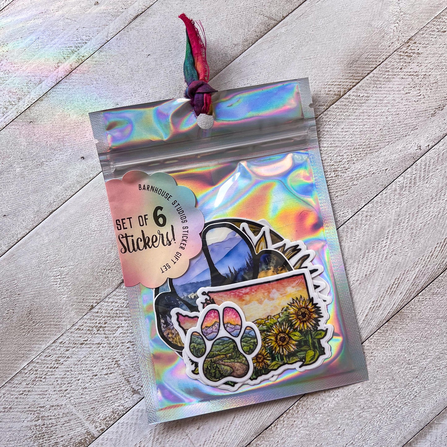 Packaged Sticker Gift Sets, Waterproof & Dishwasher Safe Stickers, Various sizes, styles, and designs!