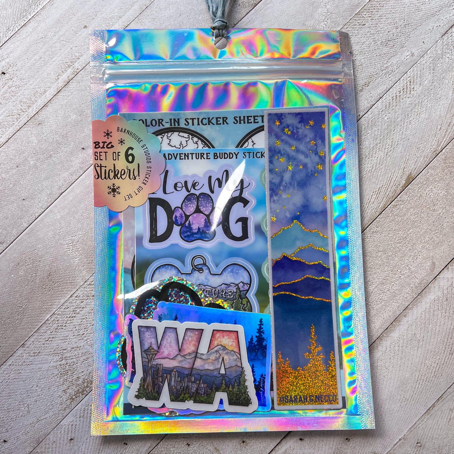 Packaged Sticker Gift Sets, Waterproof & Dishwasher Safe Stickers, Various sizes, styles, and designs!