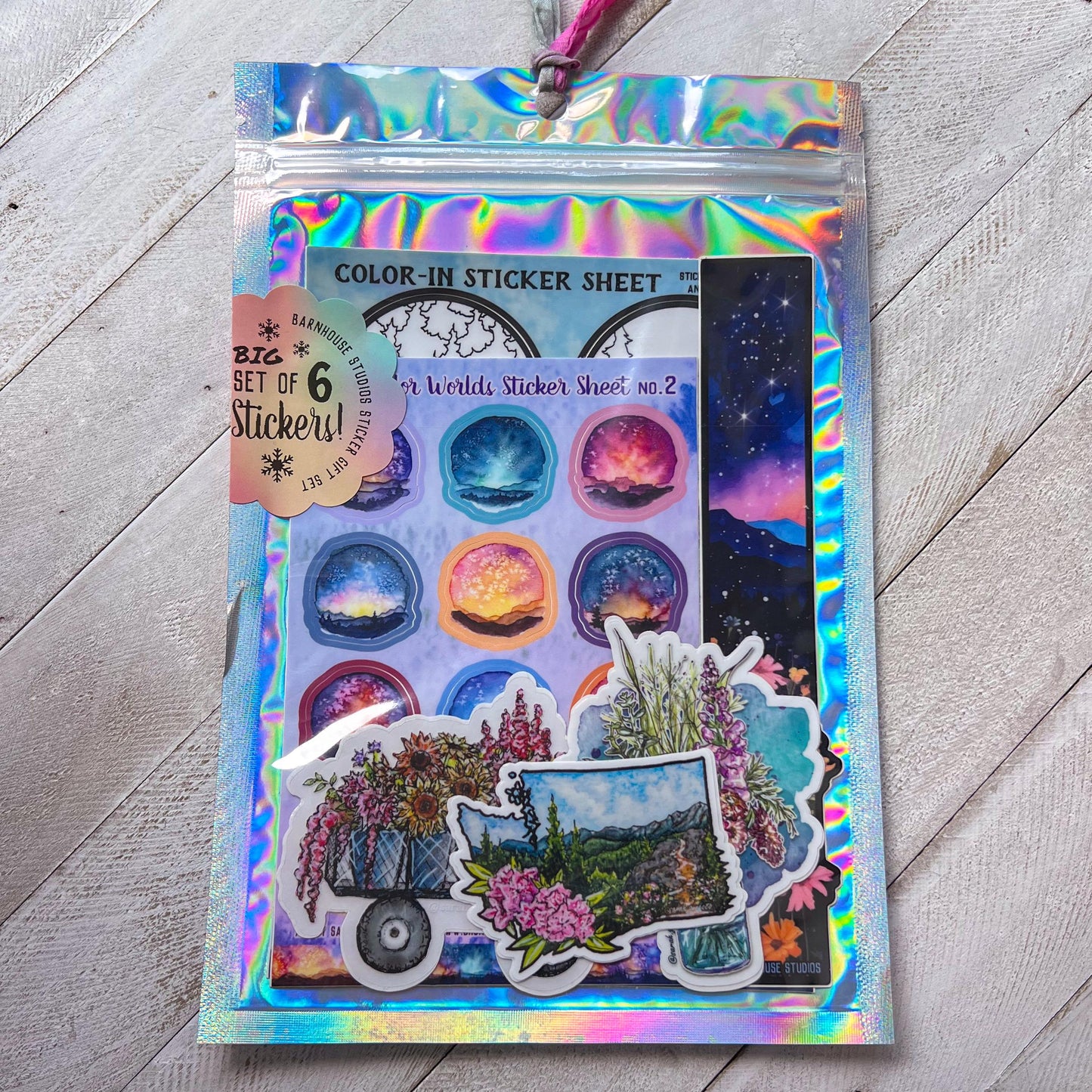 Packaged Sticker Gift Sets, Waterproof & Dishwasher Safe Stickers, Various sizes, styles, and designs!