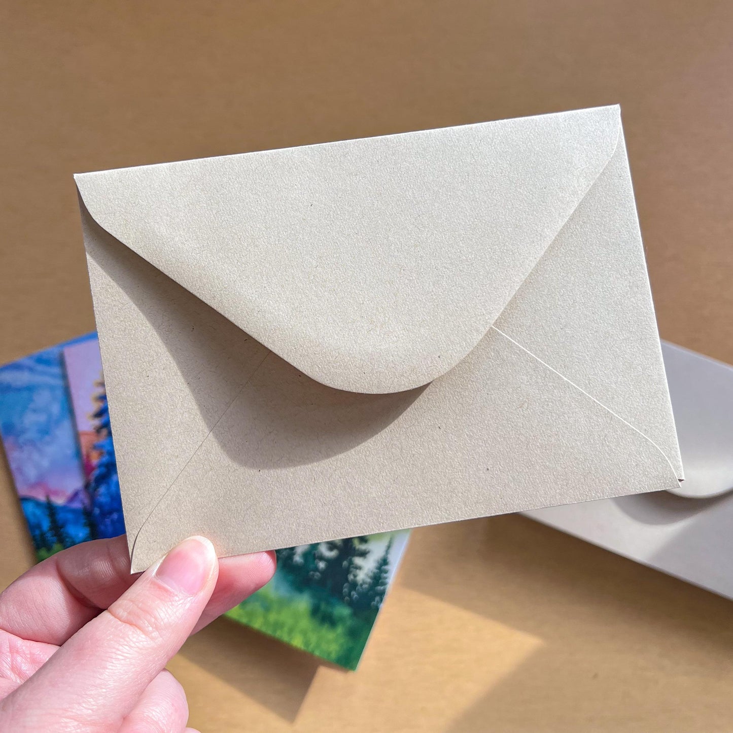 The Olympics at Dusk, 4"x5.5" Blank Card & White Envelope, Olympic National Park