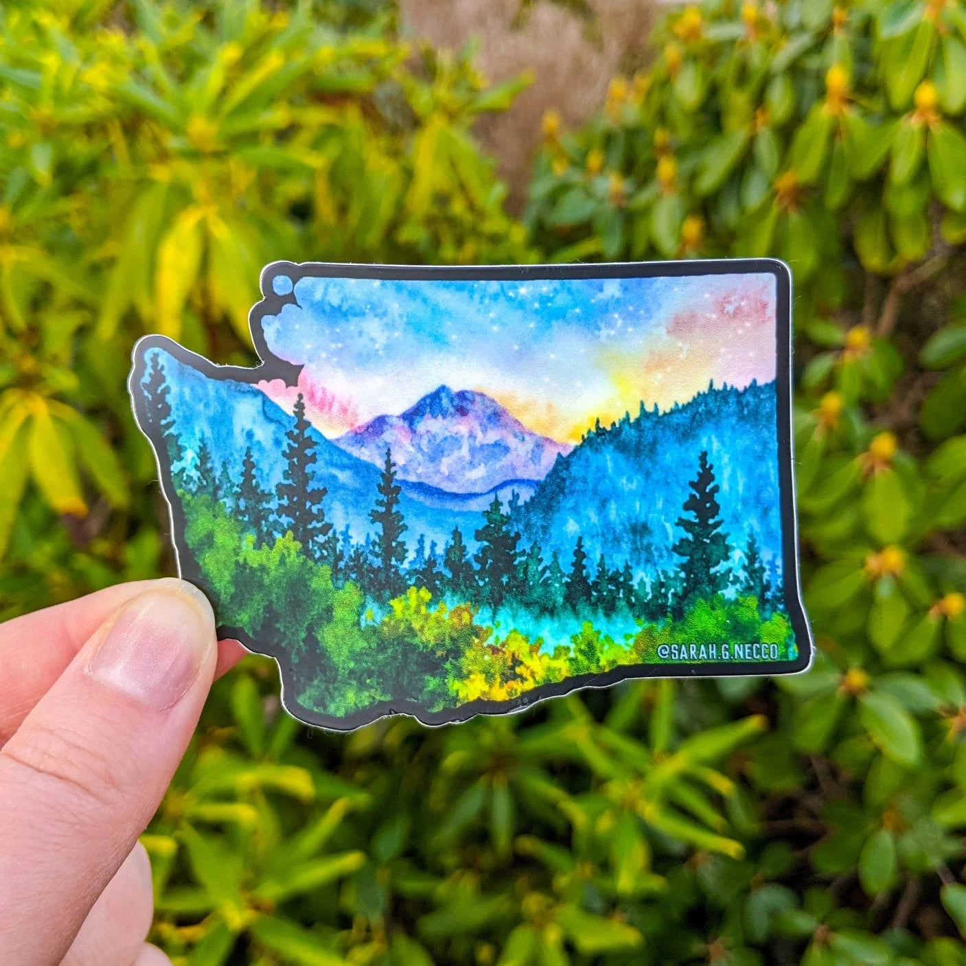 Mt. Rainier National Park WA, 3.5" Vinyl Die-Cut Sticker