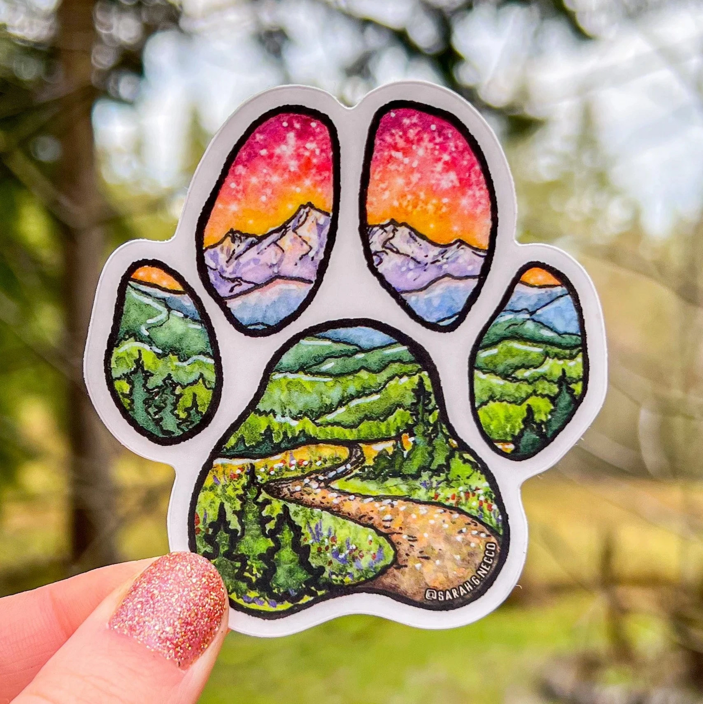 Adventure Buddy Paw, 3" Clear Vinyl Sticker