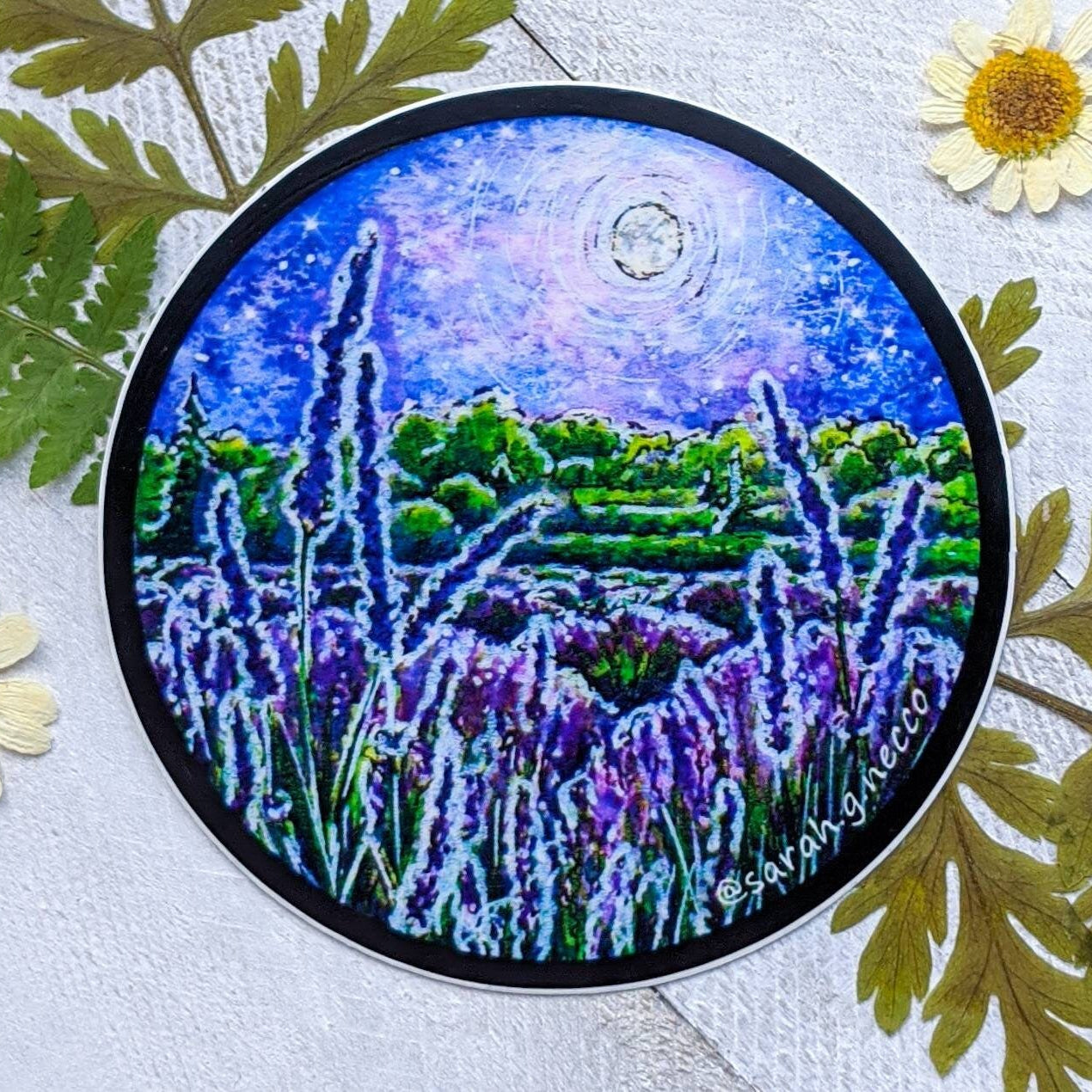 Lavender Galaxy, 3" Circle Vinyl Sticker