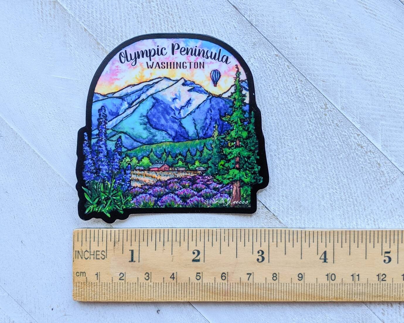 The Great Olympic Peninsula WA, Vinyl 3" Die-Cut Sticker