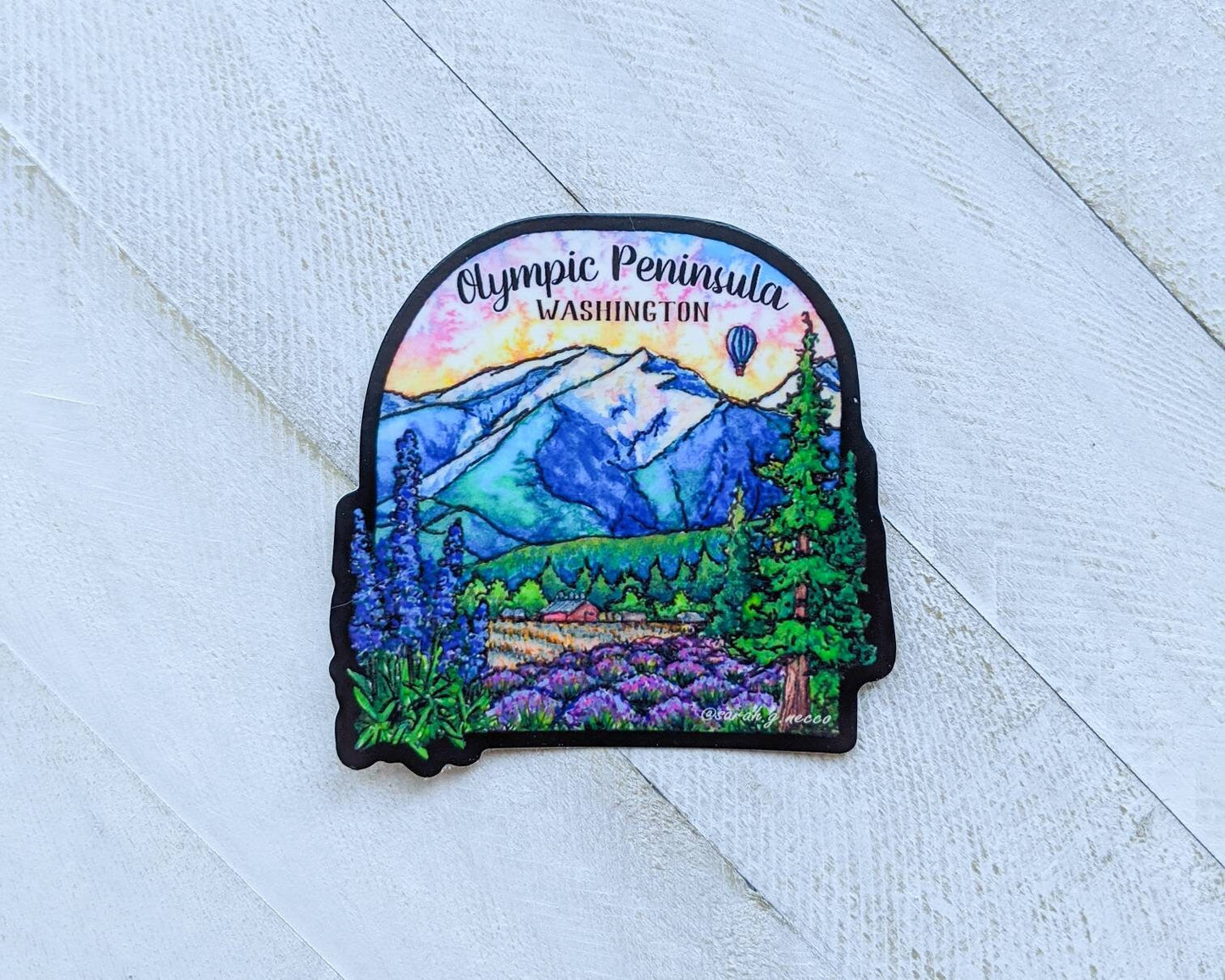The Great Olympic Peninsula WA, Vinyl 3" Die-Cut Sticker