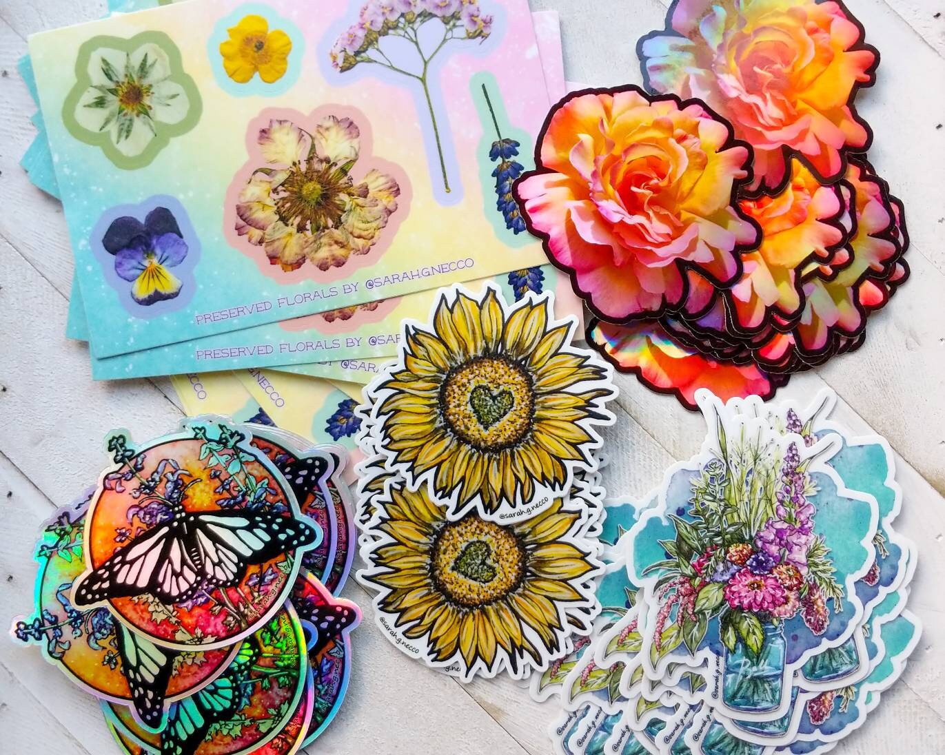 Sunflower Love, 3" Vinyl Die-Cut Sticker