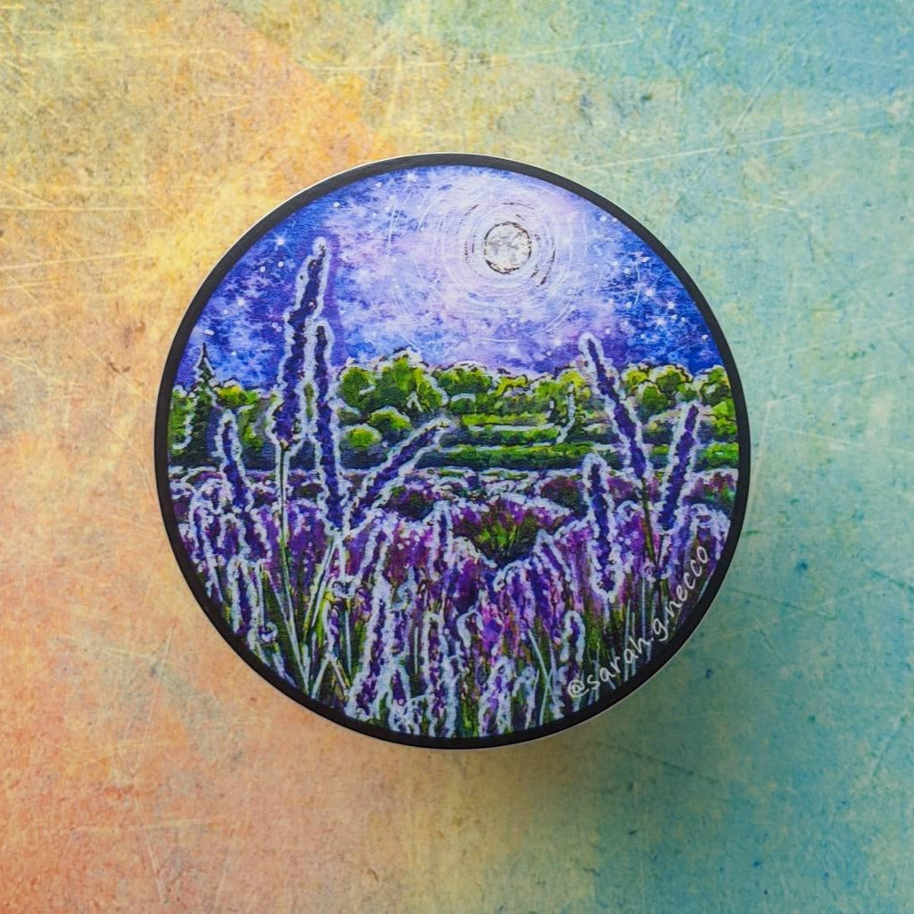Lavender Galaxy, 3" Circle Vinyl Sticker