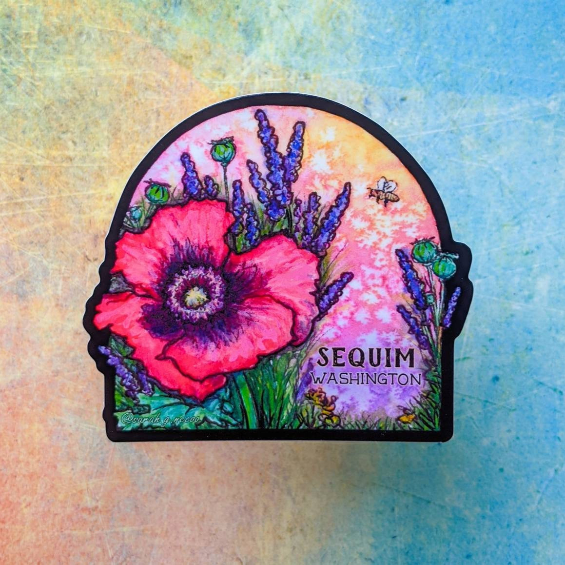 Flowers of Sequim, WA 3" Sticker