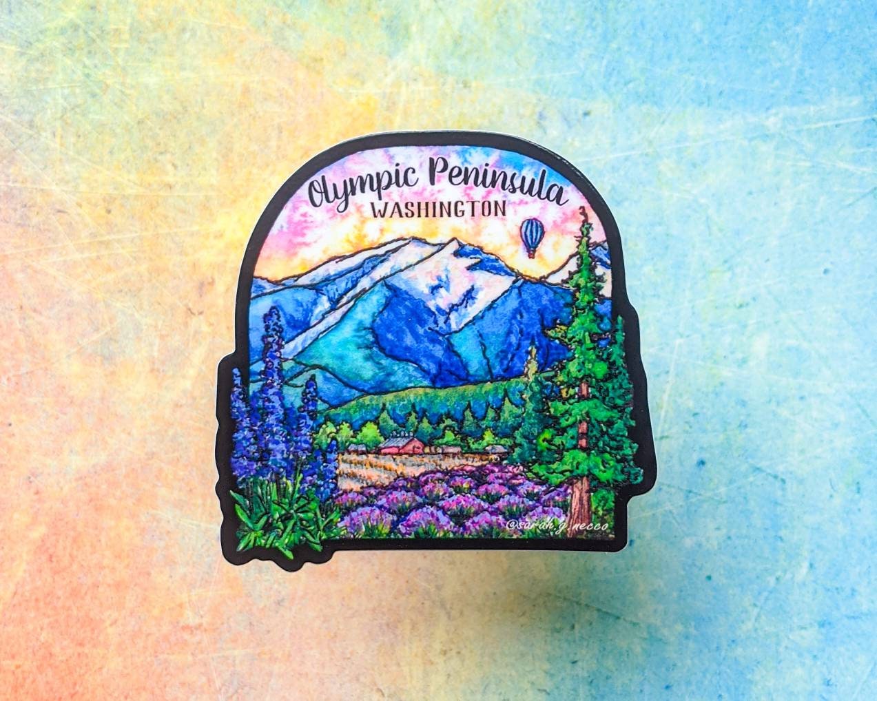The Great Olympic Peninsula WA, Vinyl 3" Die-Cut Sticker
