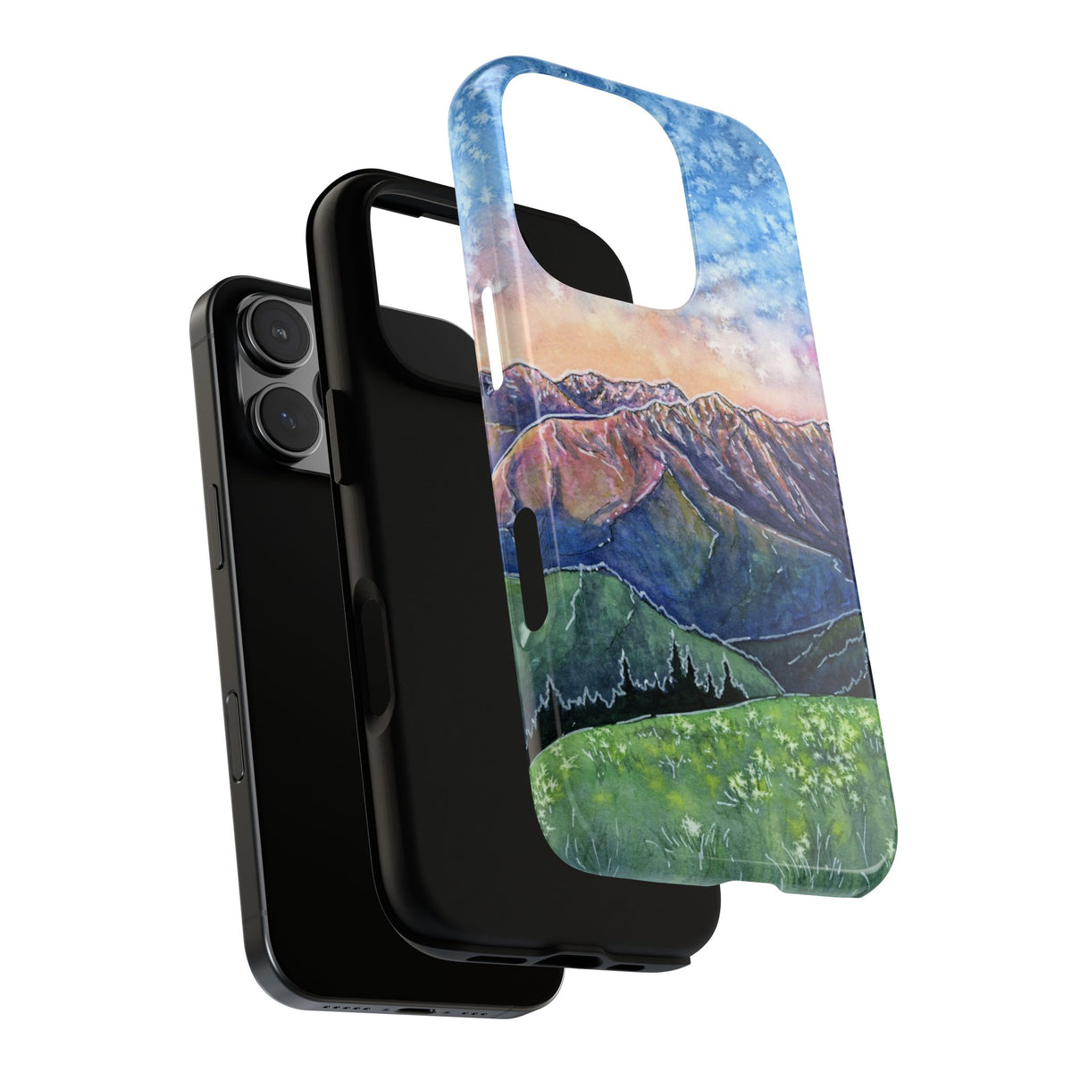 Olympic National Park Watercolor Art, Tough Phone Cases for iPhone, Google, Samsung