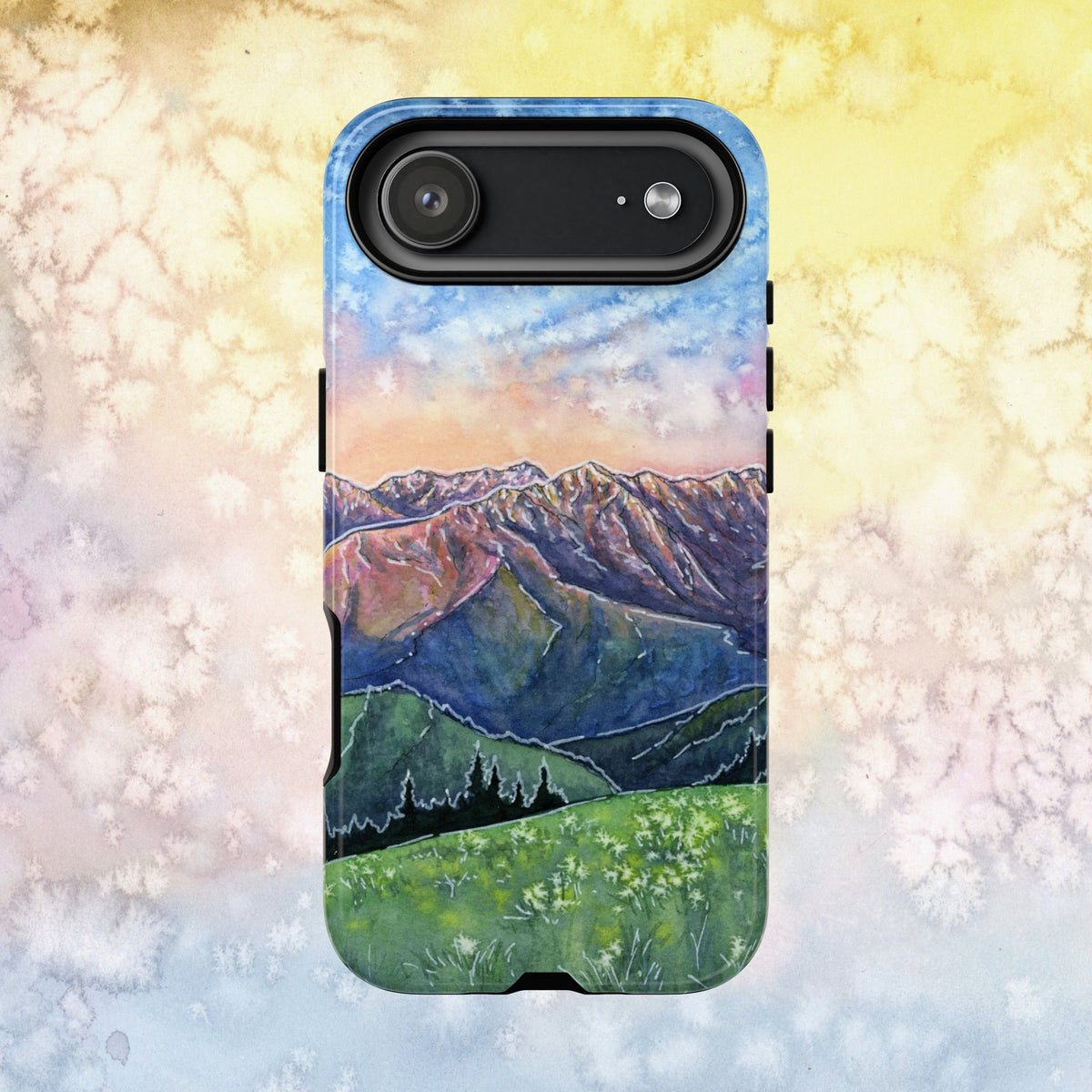 Olympic National Park Watercolor Art, Tough Phone Cases for iPhone, Google, Samsung