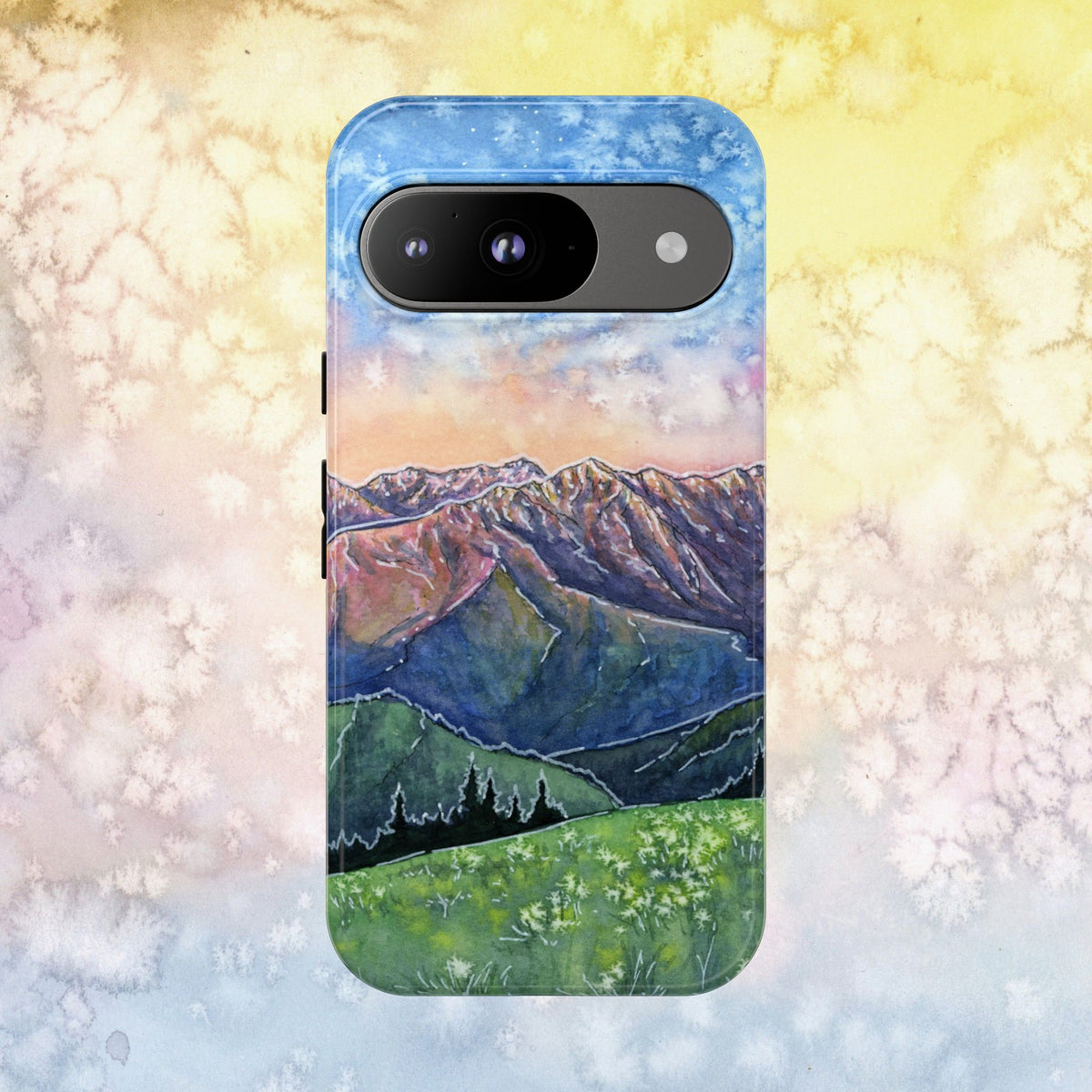 Olympic National Park Watercolor Art, Tough Phone Cases for iPhone, Google, Samsung