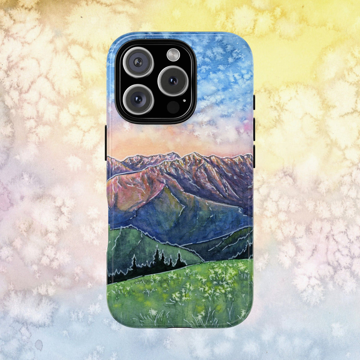 Olympic National Park Watercolor Art, Tough Phone Cases for iPhone, Google, Samsung