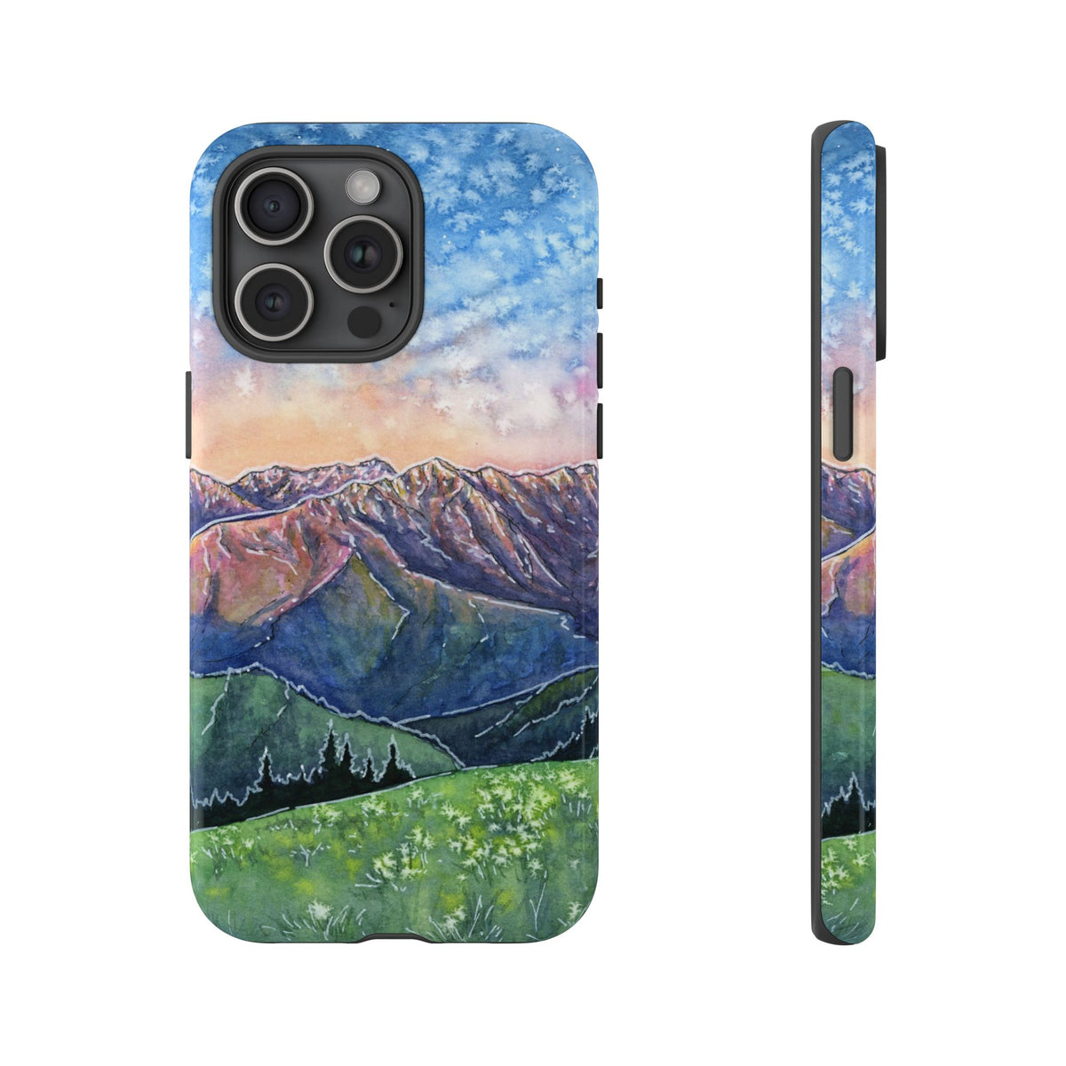 Olympic National Park Watercolor Art, Tough Phone Cases for iPhone, Google, Samsung