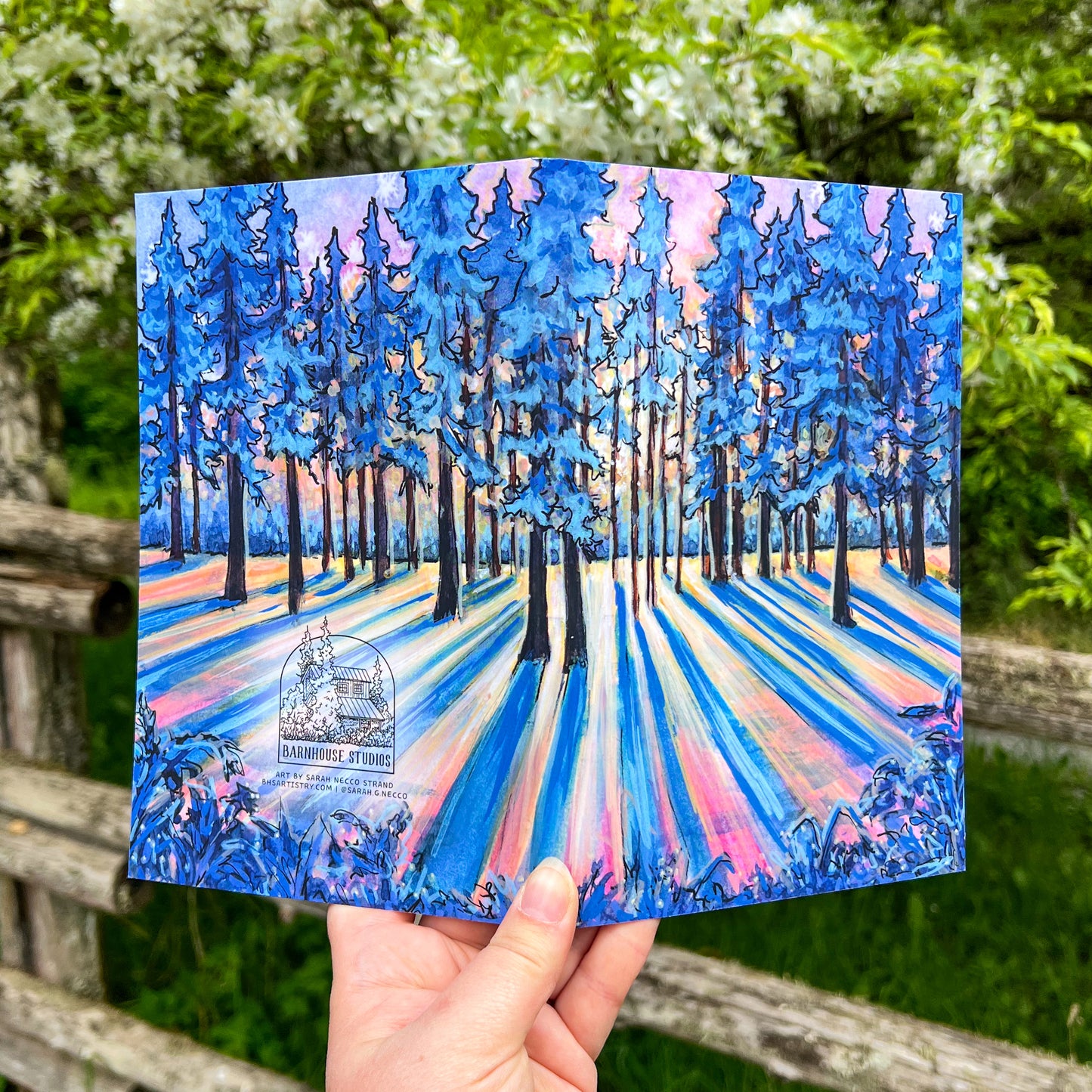 Journal - Watercolor Art Cover, 8”x5.5” 80 Page Softcover Notebook