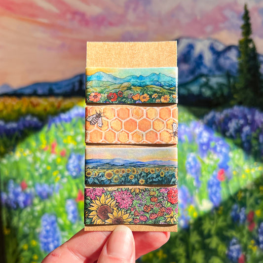 Washi Tape Sample Set 3, Landscape and Nature Designs, Four 24” Samples