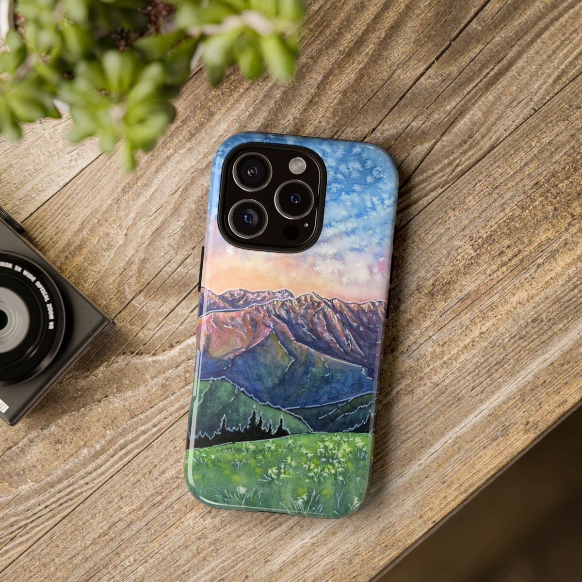Olympic National Park Watercolor Art, Tough Phone Cases for iPhone, Google, Samsung