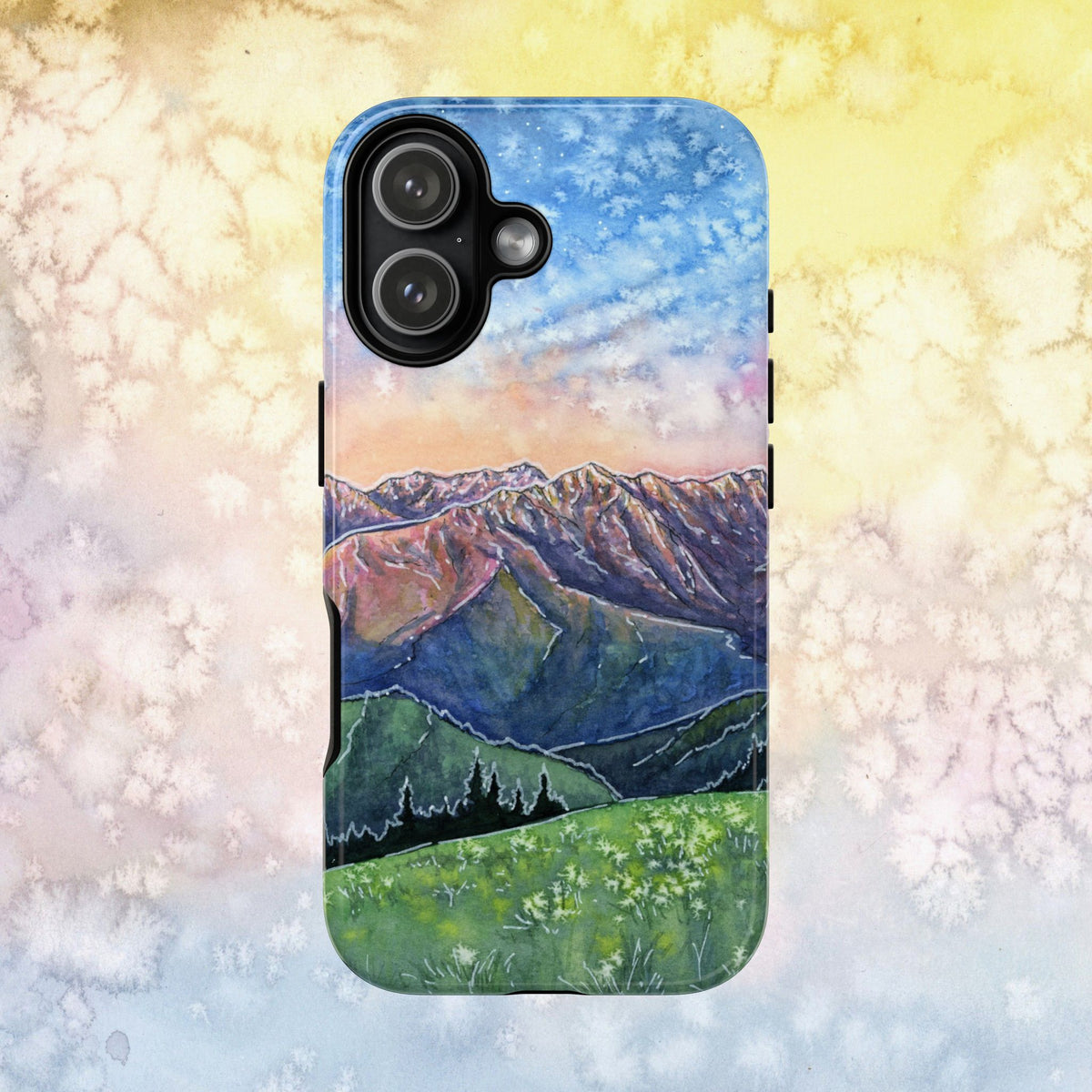 Olympic National Park Watercolor Art, Tough Phone Cases for iPhone, Google, Samsung