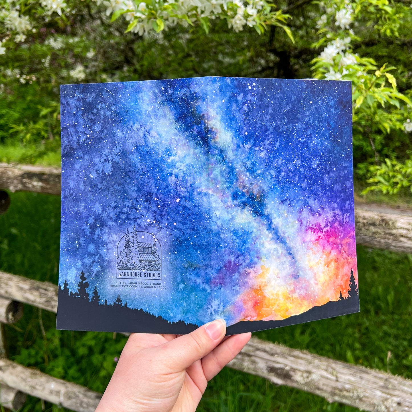 Journal - Watercolor Art Cover, 8”x5.5” 80 Page Softcover Notebook
