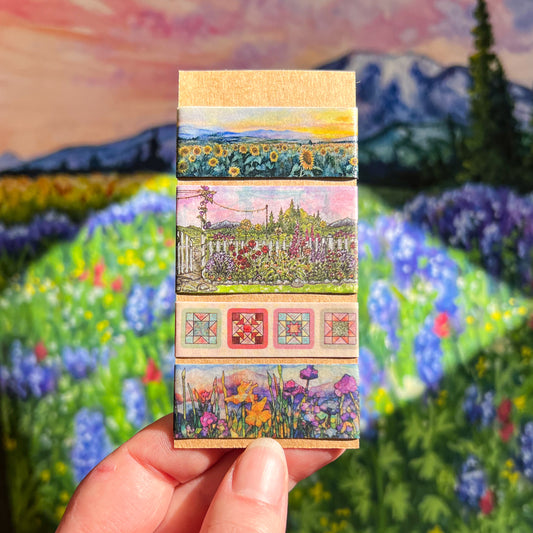 Washi Tape Sample Set 4, Landscape and Nature Designs, Four 24” Samples