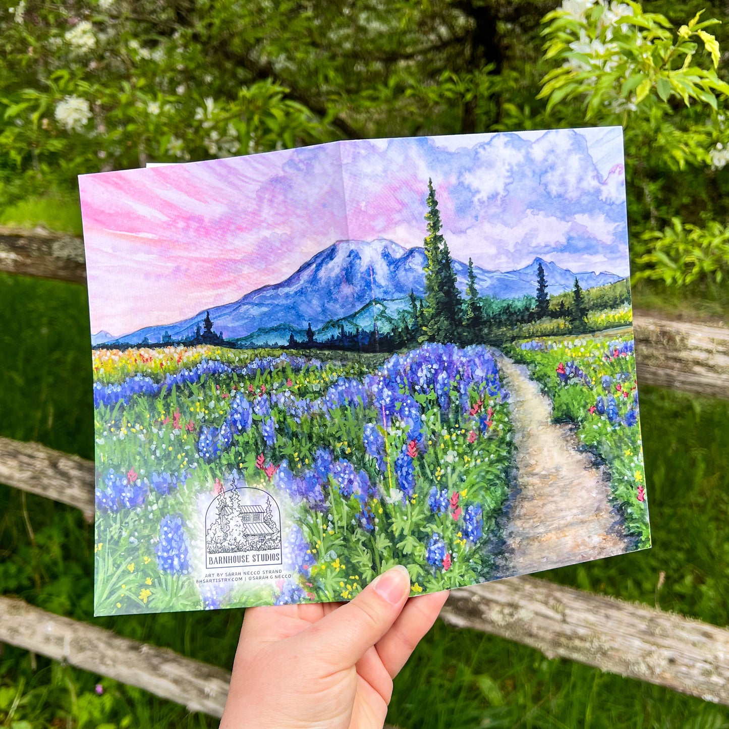 Journal - Watercolor Art Cover, 8”x5.5” 80 Page Softcover Notebook