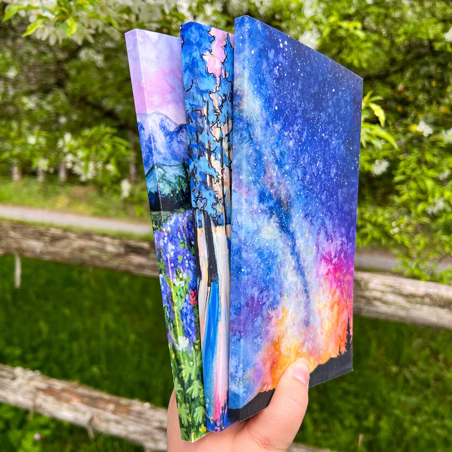 Journal - Watercolor Art Cover, 8”x5.5” 80 Page Softcover Notebook