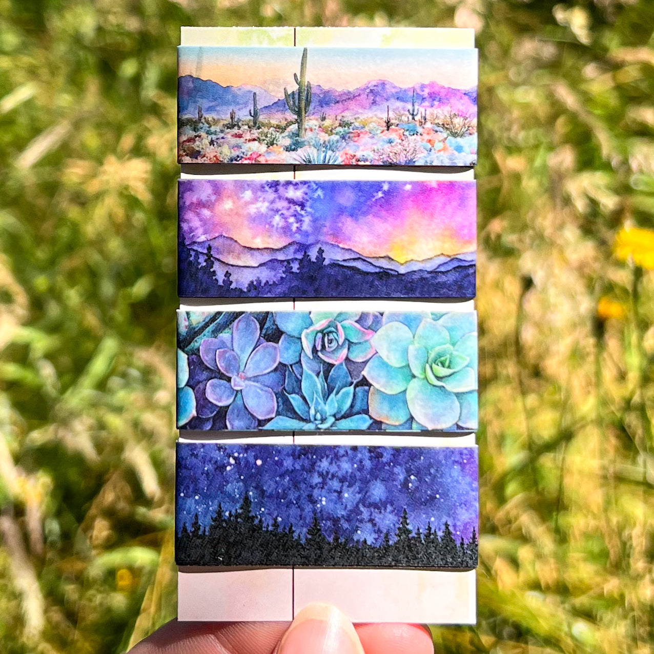 Washi Tape Sample Set 9, Desert Landscape Designs, Four 24” Sample Set