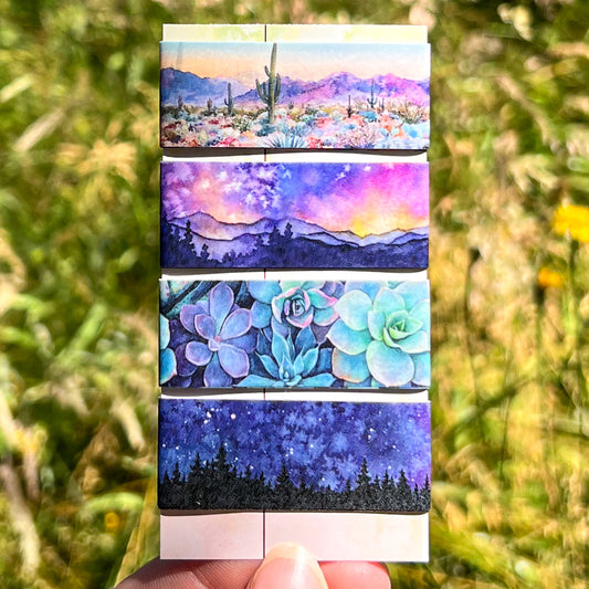Washi Tape Sample Set 9, Desert Landscape Designs, Four 24” Sample Set