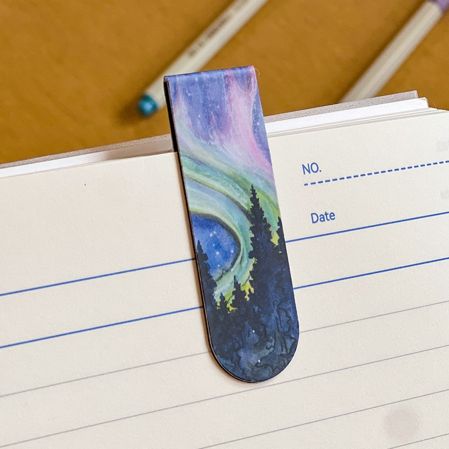 Set of 3 Magnetic Page-Keepers, Watercolor Art Bookmarks