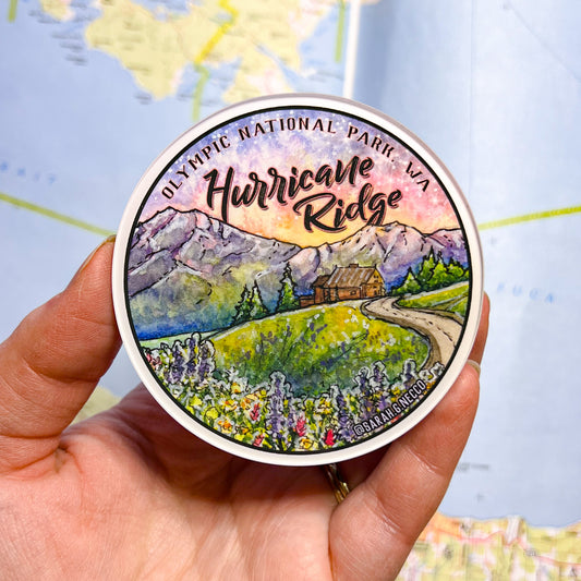 Hurricane Ridge Lodge, 3" Olympic National Park Acrylic Magnet