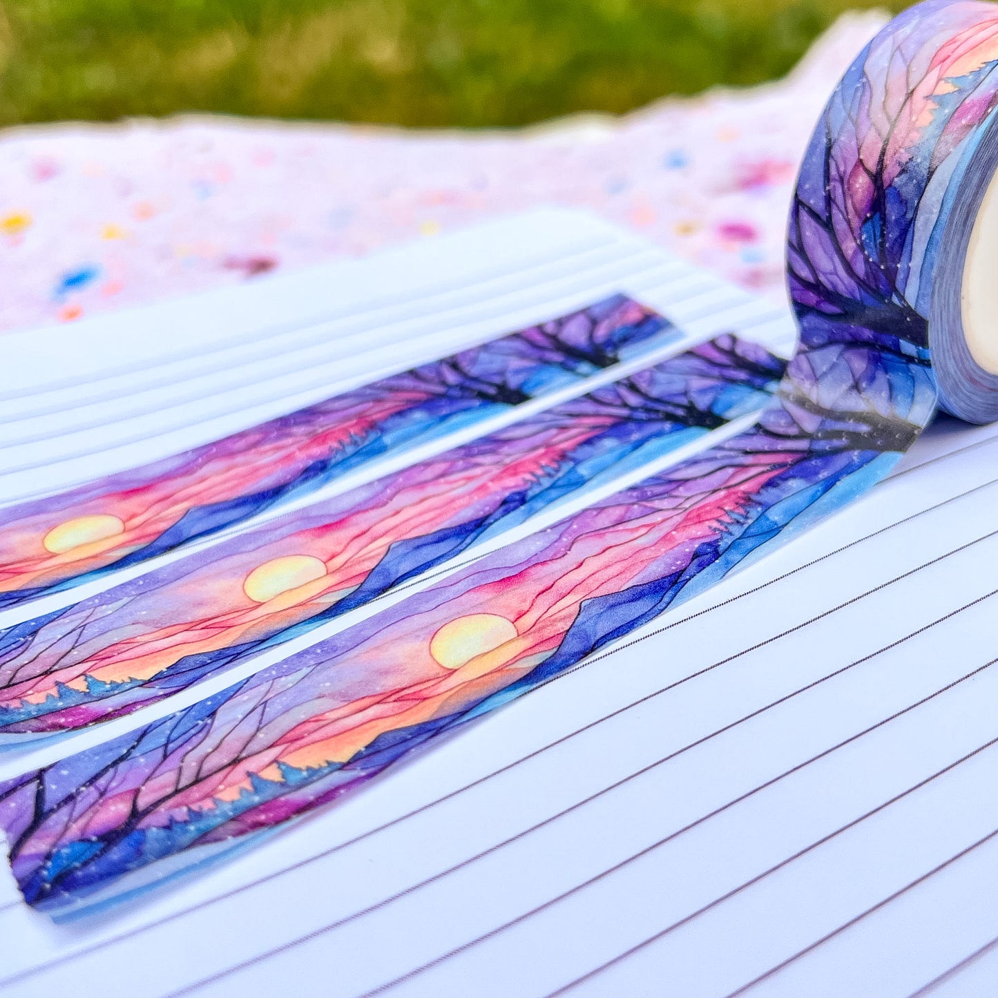 Winter Stained Glass Washi Tape, High Quality Tape, Roll Size 2cm Wide by 10m Long