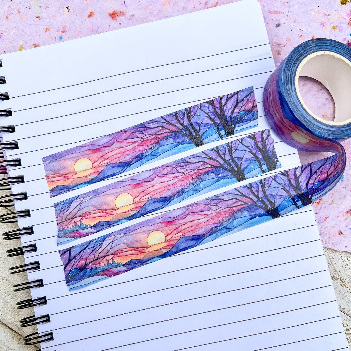 Winter Stained Glass Washi Tape, High Quality Tape, Roll Size 2cm Wide by 10m Long