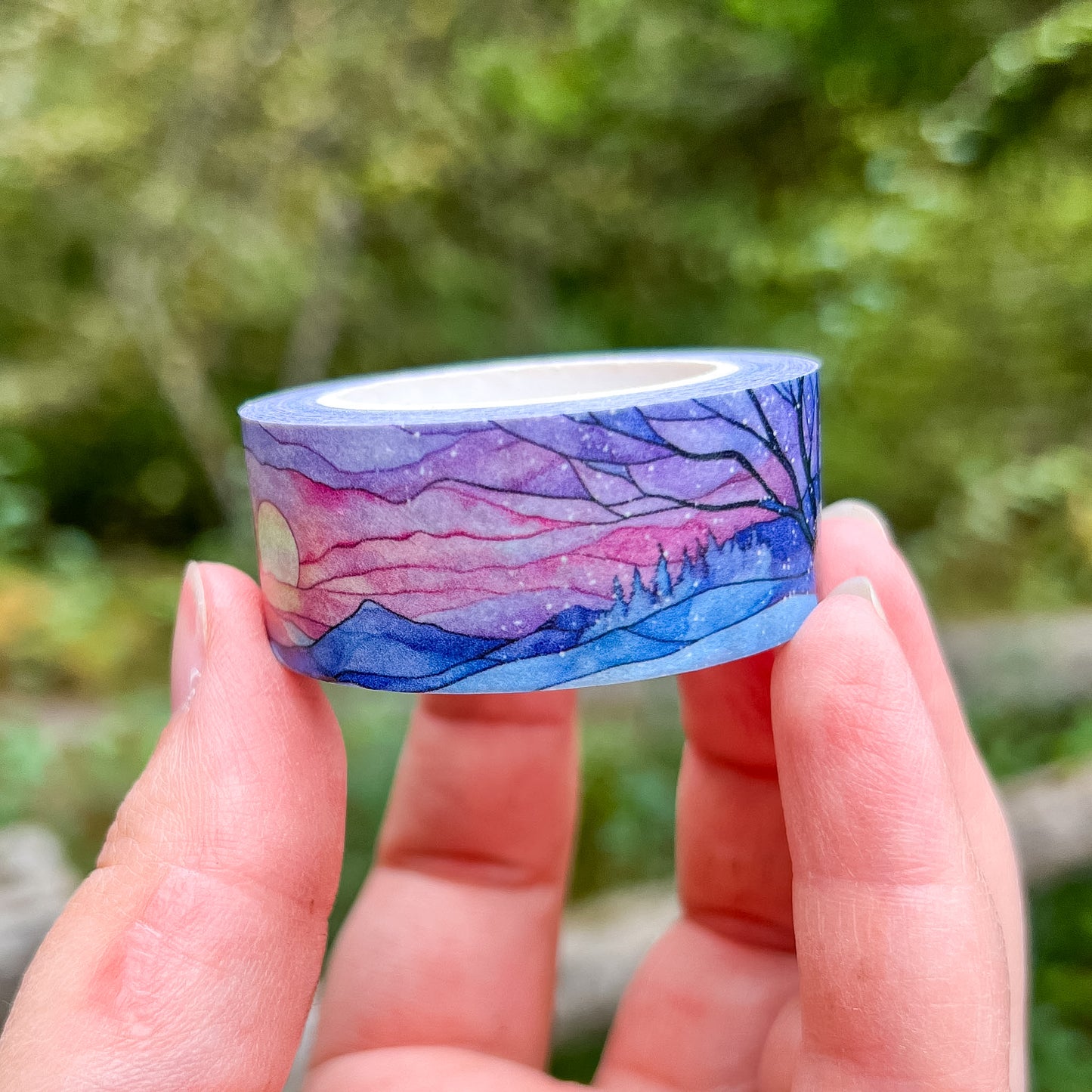 Winter Stained Glass Washi Tape, High Quality Tape, Roll Size 2cm Wide by 10m Long