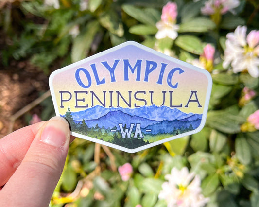 Northwest Landscape Olympic Peninsula, WA, 3” Vinyl Die-Cut Sticker