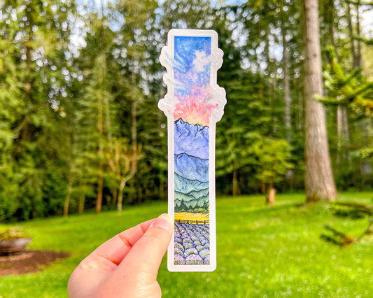 Sunrise Over the Olympic Peninsula, 1.5"x7" Tallscape Sticker